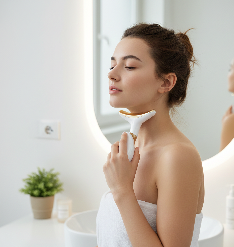 Masajeador de cuello, cara y papada con vibración Facial-Lux